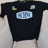 تیشرت آستین کوتاه مردانه مشکی مچینست پارچه اصل ترک