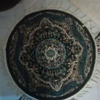 فرش گرد سرمه ای رنگ