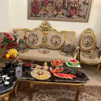 سرویس مبل استیل سلطنتی ۹ نفره میز ناهار خوری ۶نفره
