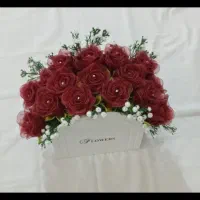 سفارش انواع گل روبانی|گل مصنوعی|جوانرود, |دیوار