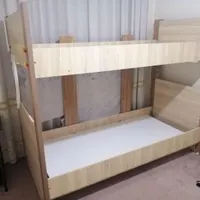 تختخواب دوطبقه چوبی|تخت و سرویس خواب|ری, |دیوار