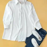 مانتو کتان سفید