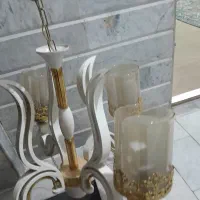دوعد لوستر یدونه ۴ شاخه و یک لوستر تکی
