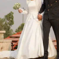 لباس عروس با تور و ژپون رایگان