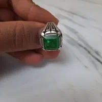 دوتا زمرد اصل معدنی نقره کامل دست ساز خاص خوشگل|جواهرات|زنجان, |دیوار