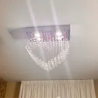 لوستر طرح قلب کریستال شیک