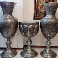 سه تیکه قلمزنی امضادار مسی کلکسیونی