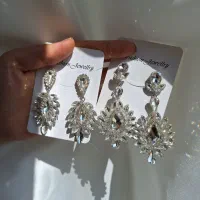 گوشواره های لوکس فول نگین و سنگ خاص