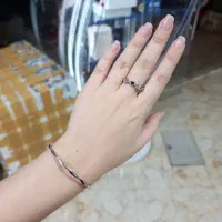 ست انگشتر و دستبند النگویی بدون نگین نقره اصل|بدلیجات|کرمانشاه, |دیوار