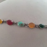 دستبند نقره ۹جواهر اصل