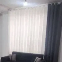 پرده خوشکل سفید وطوسی جدا|پرده، رانر، رومیزی|لنگرود, |دیوار