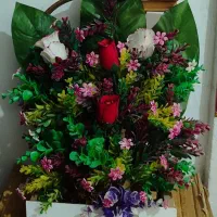 آغوشی روروئک چهارپایه سبزه باکس گل چوبی|کالسکه و لوازم جانبی|مشکیندشت, |دیوار