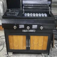 باربیکیوگازی ذغالی کف چدن کبابپزگازی ذغالی