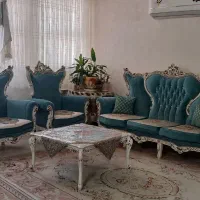 مبل هفت نفره،میز ناهار توری چهار نفره و کنسول