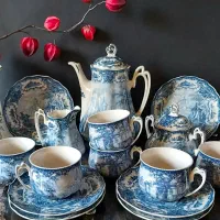 سرویس چایخوری قلم آبی آکسفورد