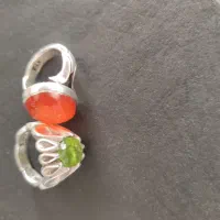 دو عدد انگشتر بسیار زیبا عیار ۹۲۵ نقره درجه یک