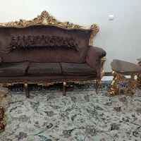 مبل استیل+جلو مبلی+۲عسلی باچوب وپایه های بسیارمحکم|مبلمان خانگی و میز عسلی|تهران, خزانه|دیوار