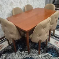 میز ناهارخوری شش نفره چوبی
