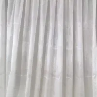 پرده ی حریر طرحدار سفید