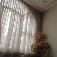 پرده کتان زردار