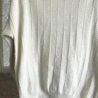 بلوز سفید استین دار زمستانی