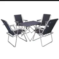 صندلی تاشو فلزی با پارچه ضخیم مناسب سفر و ویلا