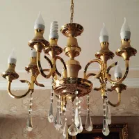 دو عدد لوستر برنز آب طلا|لوستر و چراغ آویز|تبریز, |دیوار