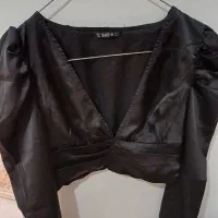 شومیز کوتاه مشکی مجلسی