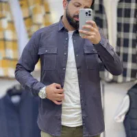 پیراهن کتان دو جیب گرم بالا( گالری سجاد )