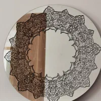 فروش آینه نقاشی شده اندازه 70*70