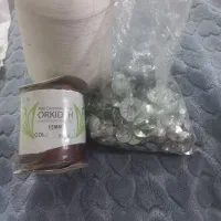 نخ ترویرا ۱ کیلویی نوار اریب ساتن و دکمه تزیینی