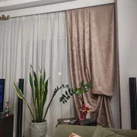 یک عدد پرده بزرگ حریر با والان مخمل وشیک بفروش|پرده، رانر، رومیزی|گرگان, |دیوار