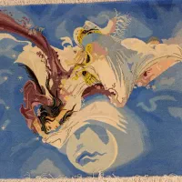 تابلو فرش مینیاتور فروغ امید استاد فرشچیان