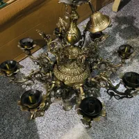 لوستر تمام برنج سنگین با گارانتی ۱۰ساله|لوستر و چراغ آویز|تهران, نظامی گنجوی (توانیر)|دیوار