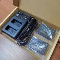 باطری دوعددی و شارژر دوبل دوربین کانن K&F LP-E17