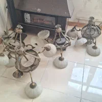 لوستر سه شاخه برنجی