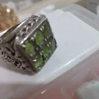 انگشتر نقره کار دست .سنگ زمرد معدنی .|جواهرات|لنگرود, |دیوار