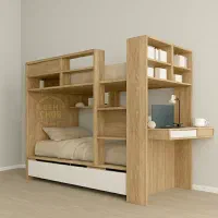 تخت دو طبقه ، تخت دوطبقه|تخت و سرویس خواب|ساری, |دیوار