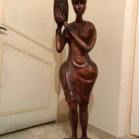 مجسمه چوبی آفریقایی دست تراش