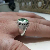 انگشتر آمیتیس سبز کمیاب و فوق کهنه|جواهرات|قم, نیروگاه|دیوار
