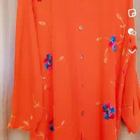 پیراهن بلند گلدوزی شده سایز XL