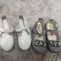 کفش مجلسی بچگانه طوسی سایز۲۵سفید ۲۵فک کنم