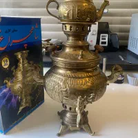 سماور و قوری زغالی نقش برجسته|سماور، چای‌ساز، قهوه‌ساز|تهران, ظفر|دیوار