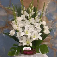 گل تاج گل افتتاحیه و ترحیم باکس گل دسته گل