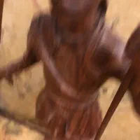 مجسمه چوبی هندی سرباز جنگجو|مجسمه، تندیس، ماکت|تهران, مجیدیه|دیوار