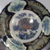 دیس بزرگ طاووس و طلا کوب برجسته