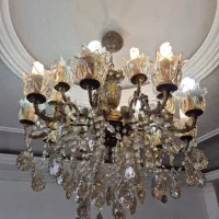 فروش لوستر ۲۰شاخه برنجی|لوستر و چراغ آویز|کرج, برغان|دیوار