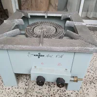 گاز دو شعله رویه چدن نو بدون کارکرد
