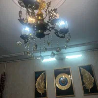 لوستر برنز سه شاخه و ۶شعله|لوستر و چراغ آویز|ملارد, |دیوار