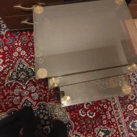 میز عسلی شیشه ای سه سایز